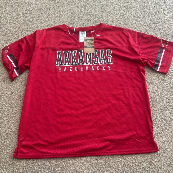 Rivalry Threads Tops - Arkansas Razorbacks Red jersey Shirt, size Large, NEW with TAGS